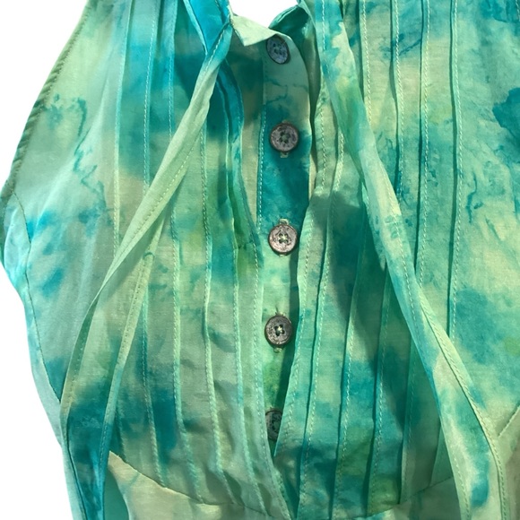 Aratta Watercolor Semisheer Lightweight Sleeveless Blouse Size XS NWT - Picture 8 of 15